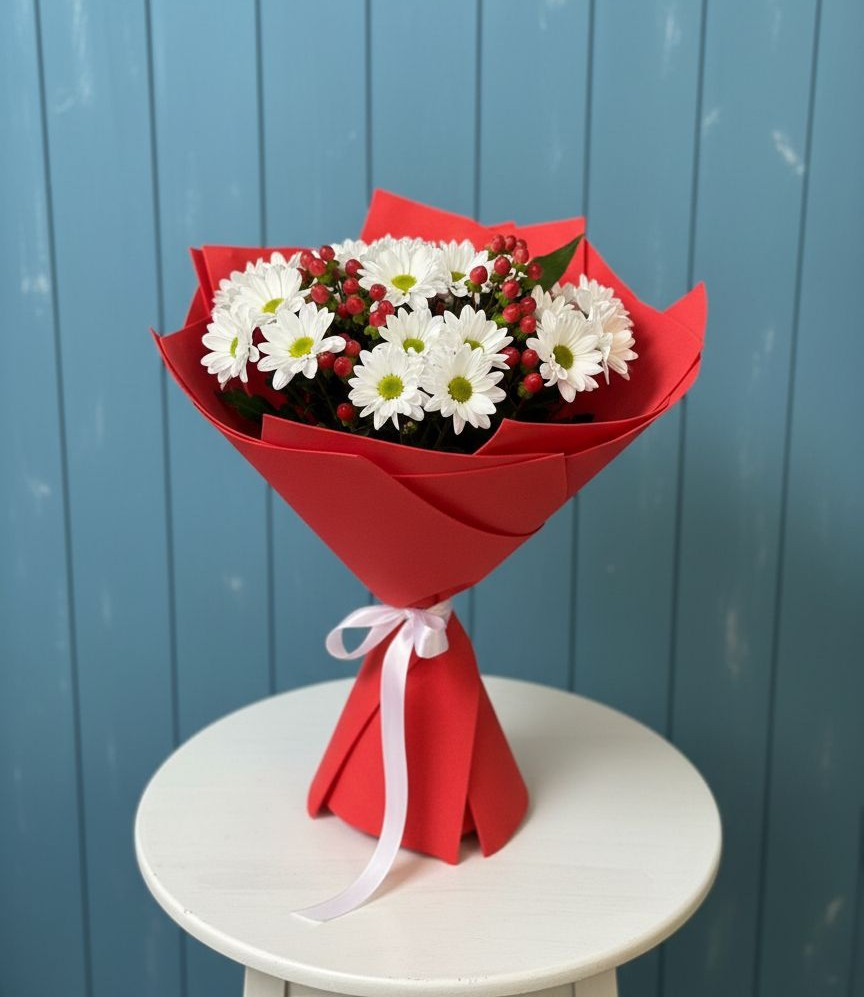 Букет цветов из: Хризантемы в Ганусово