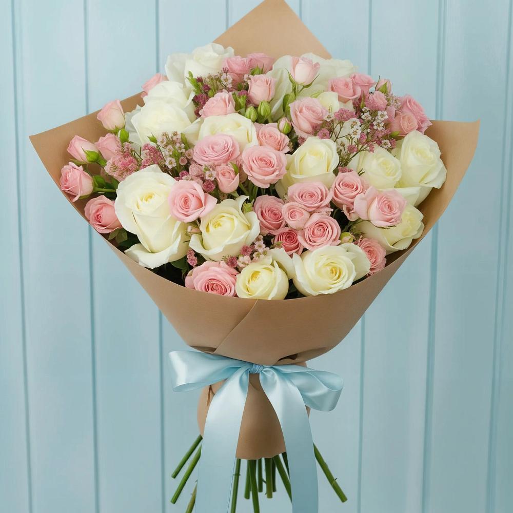 Букет цветов из: Розы в Ганусово