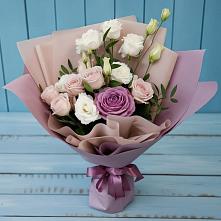 Букет цветов из:  Розы и Лизиантусы в Ганусово