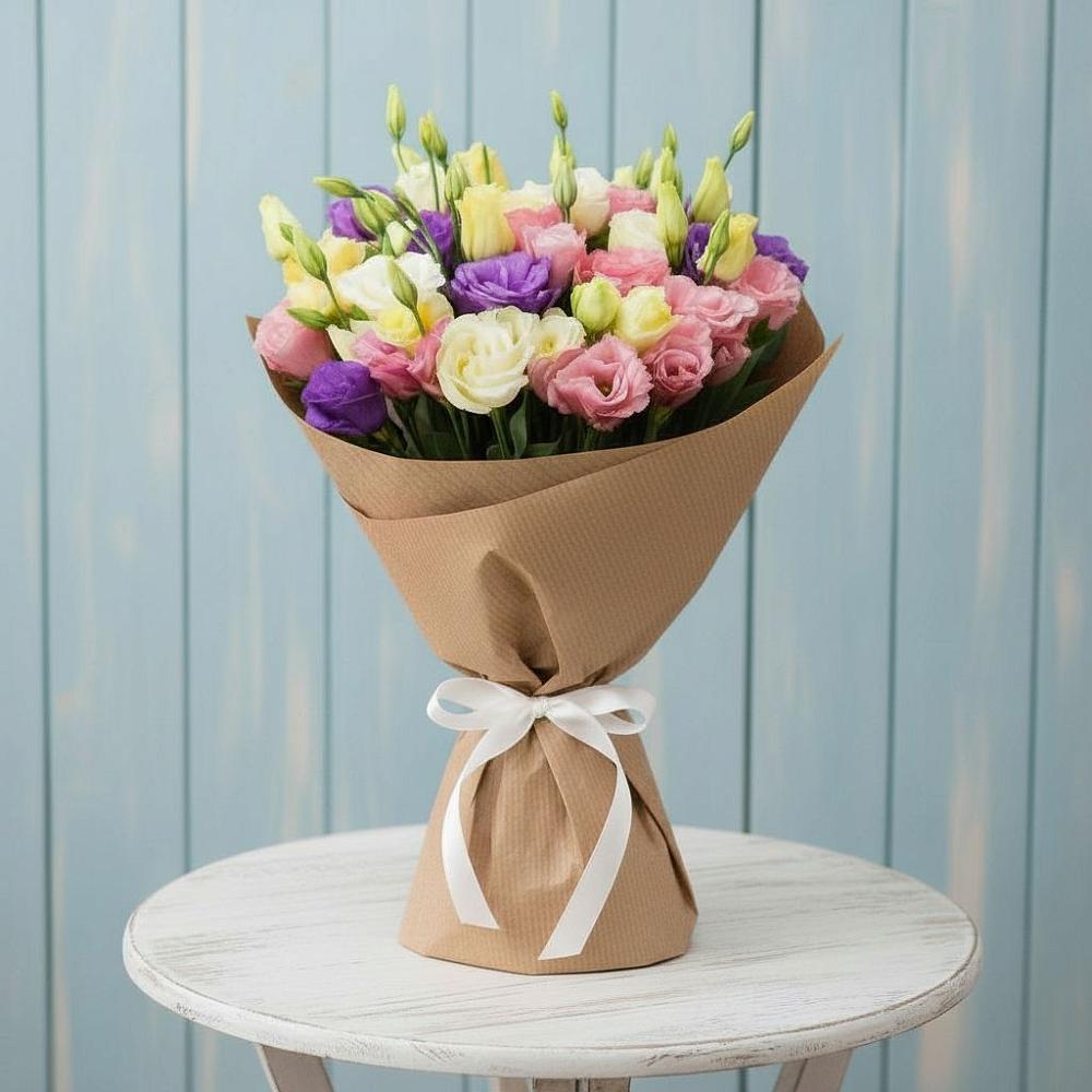 Букет цветов из: Лизиантусы в Ганусово