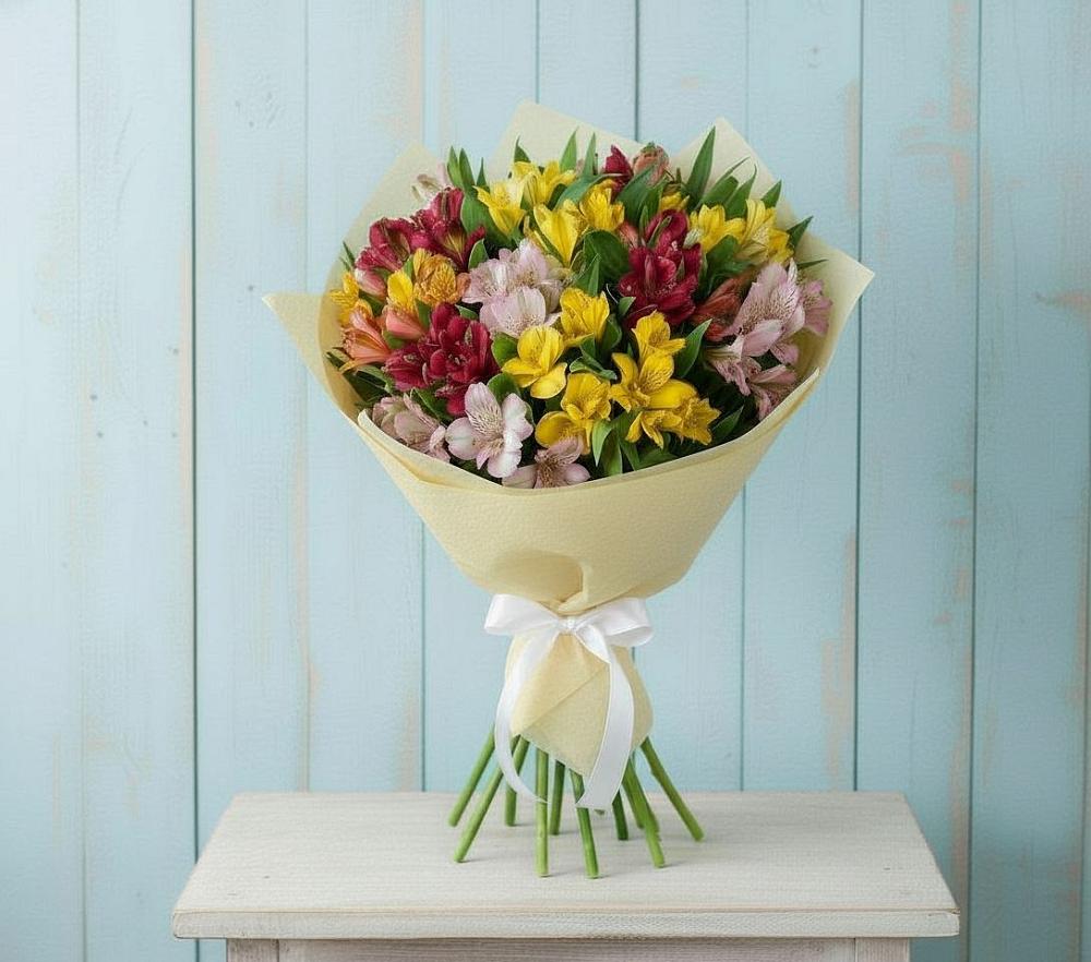 Букет цветов из: Альстромерии в Ганусово