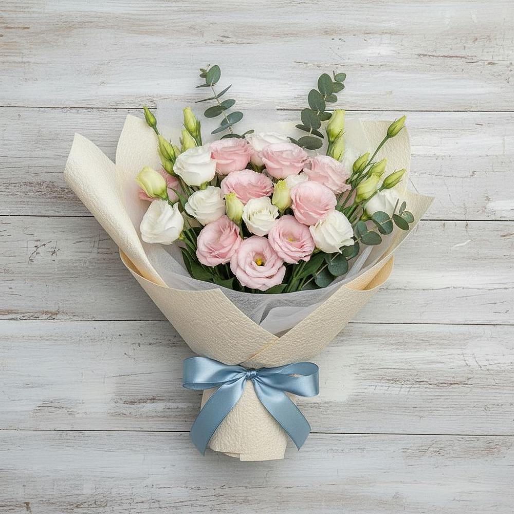 Букет цветов из: Лизиантусы в Ганусово